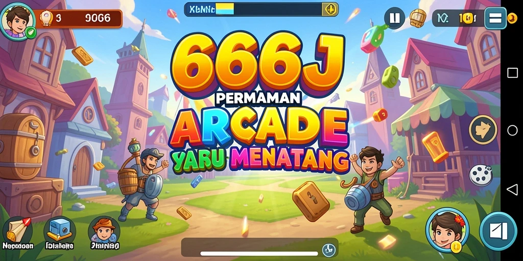 Tangkapan layar <strong>666J</strong> dengan tampilan gameplay arcade yang menarik.