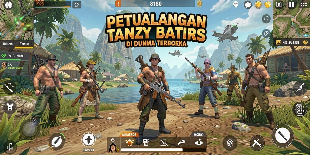 Tampilan gameplay 8180 di dunia terbuka yang luas dan mendetail.