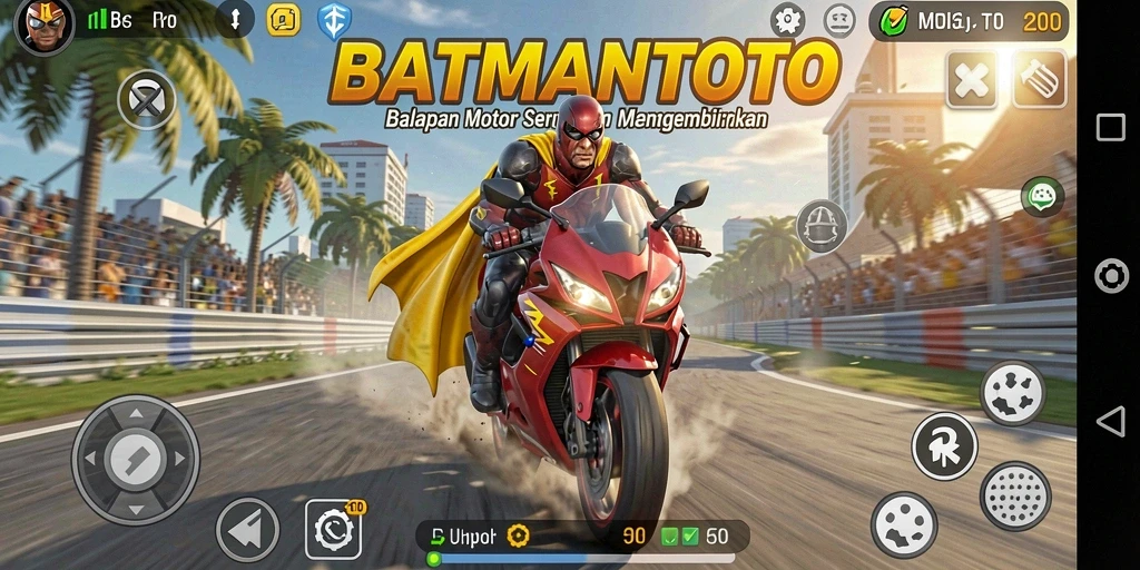 Tampilan gameplay yang menegangkan di BATMANTOTO.