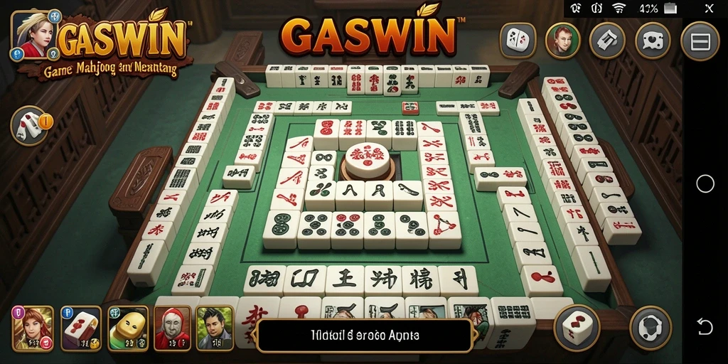 Tampilan permainan GASWIN yang menawan dan gameplay Mahjong yang menarik.
