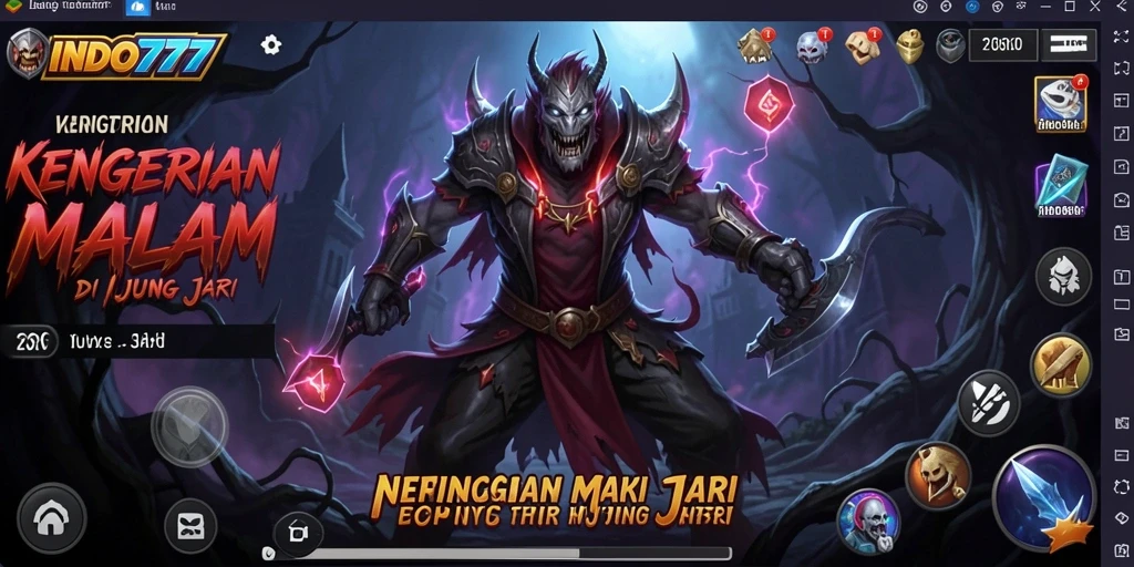 Gameplay menyeramkan INDO777 di dunia yang gelap.