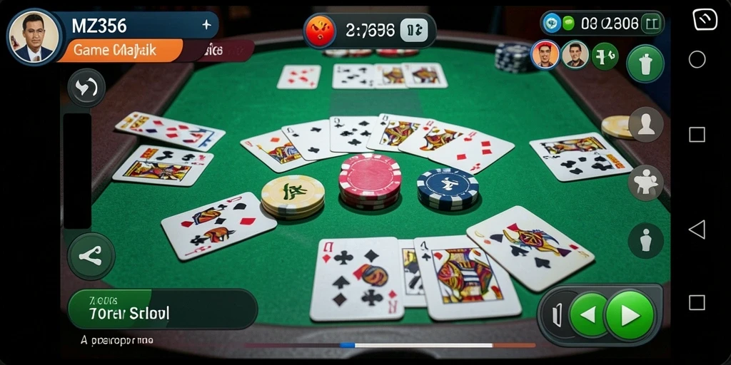 Screenshot dari gameplay seru Gaple di MZ356.