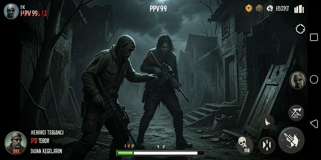 Tangkapan layar gameplay PPV99 yang menampilkan suasana Horror yang mencekam.