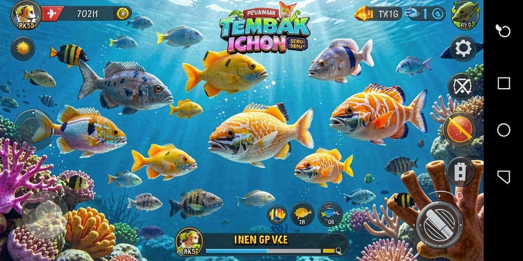 Tangkapan layar menunjukkan gameplay seru Tembak Ikan RK55.