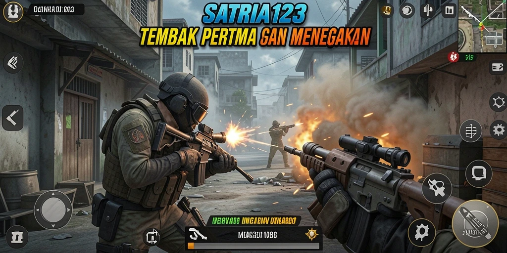 Tampilan gameplay seru dan mendebarkan dalam SATRIA123.